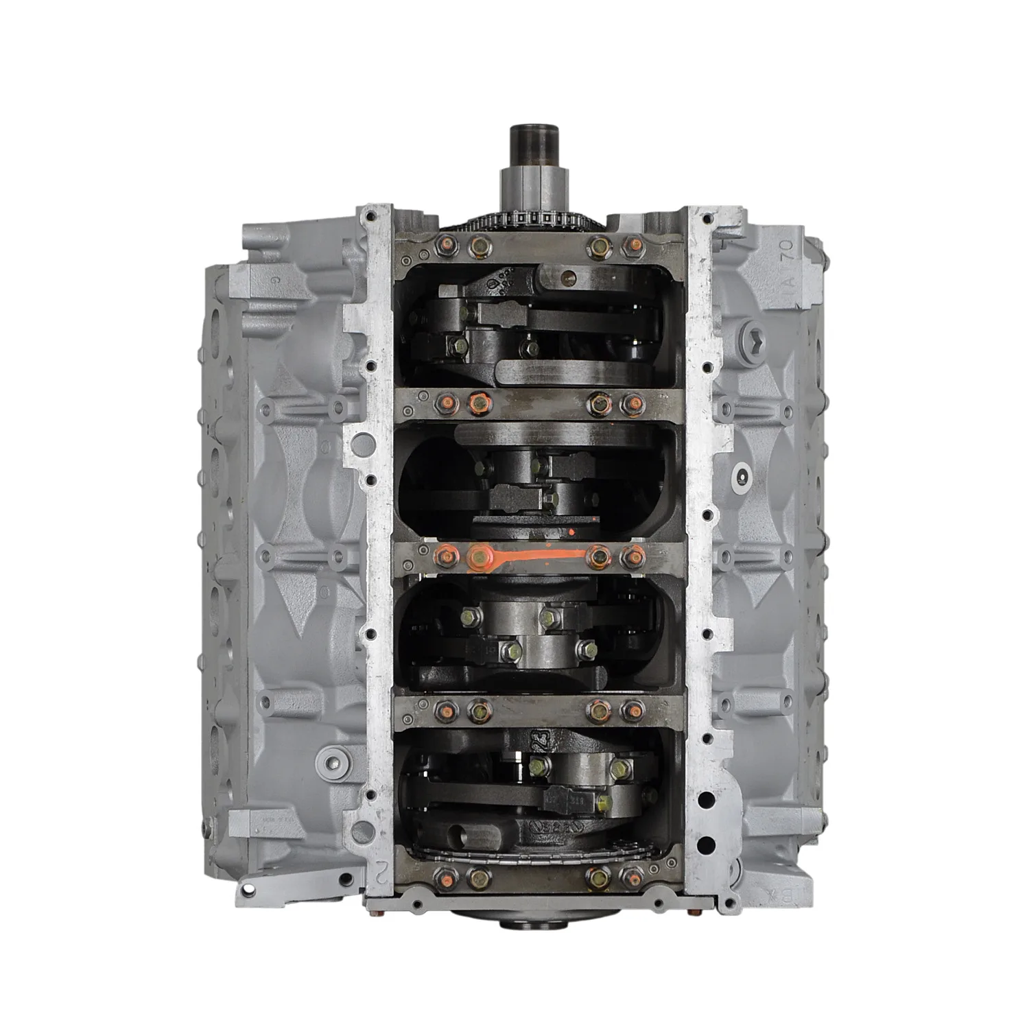 6.0 LS engine secured in branded freight crate