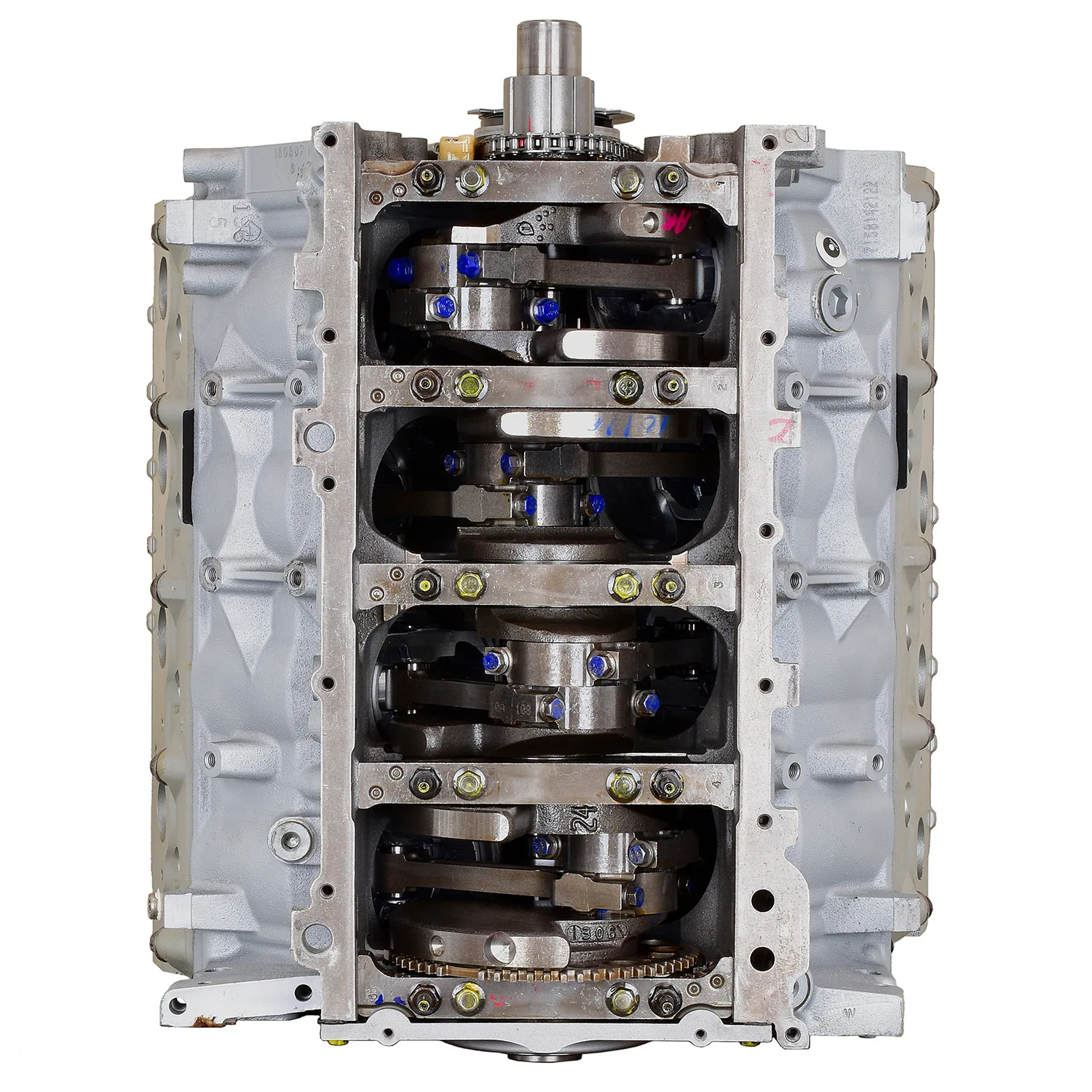 6.0 LS engine secured in branded freight crate