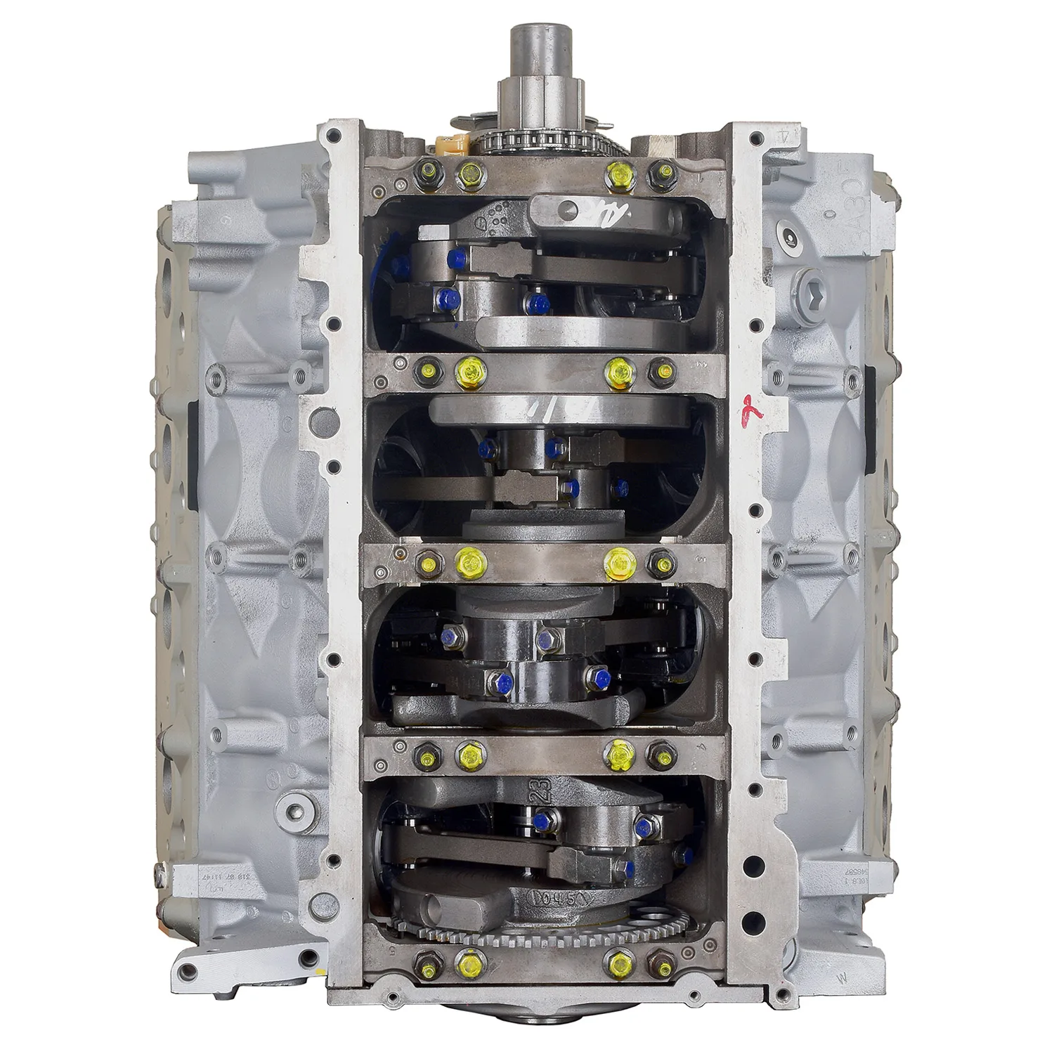 6.0 LS engine secured in branded freight crate