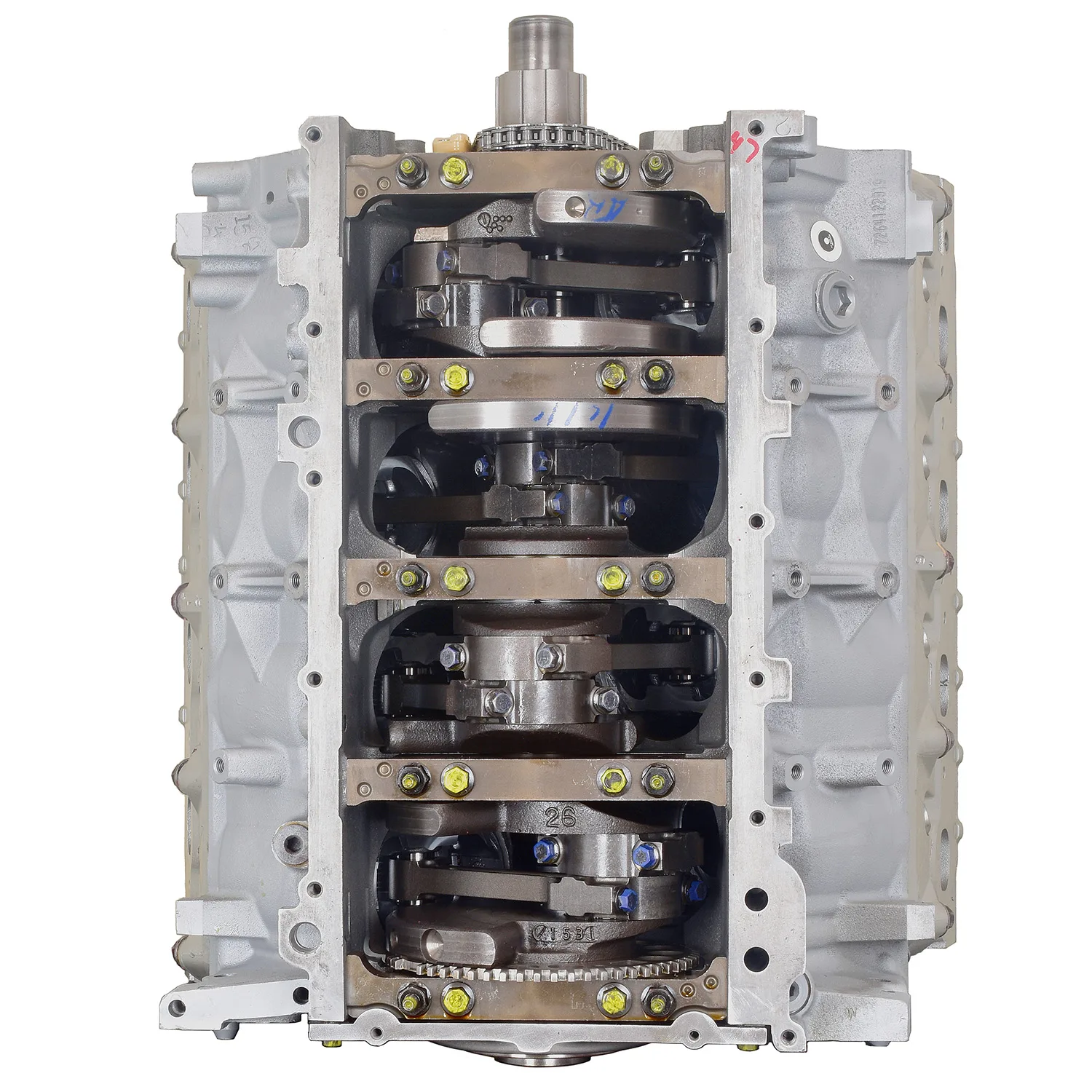 6.0 LS engine secured in branded freight crate