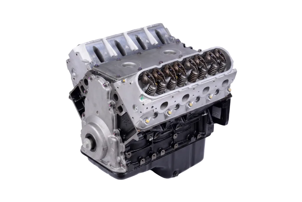 6.0 LS engine on branded inspection stand