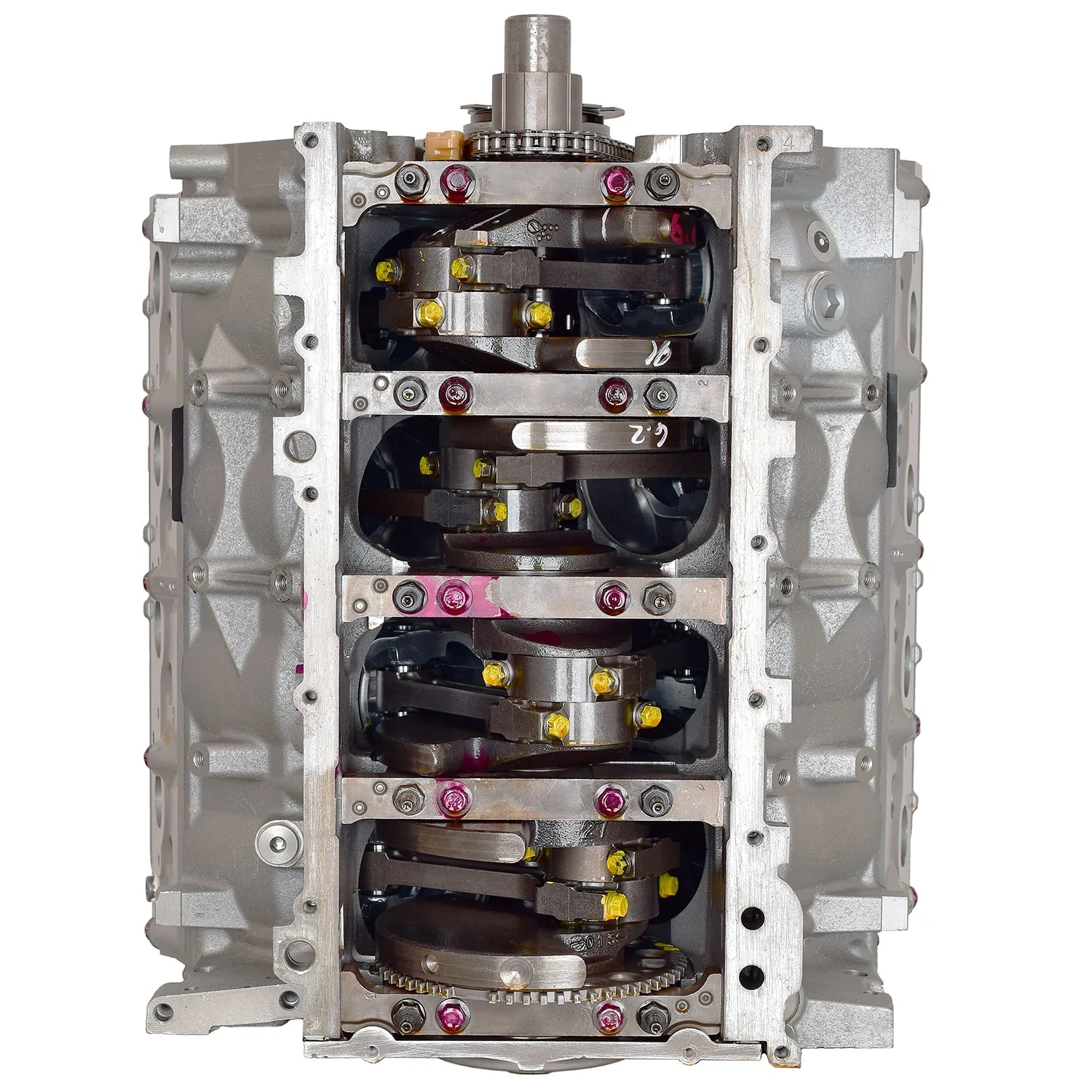 6.0 LS engine secured in branded freight crate