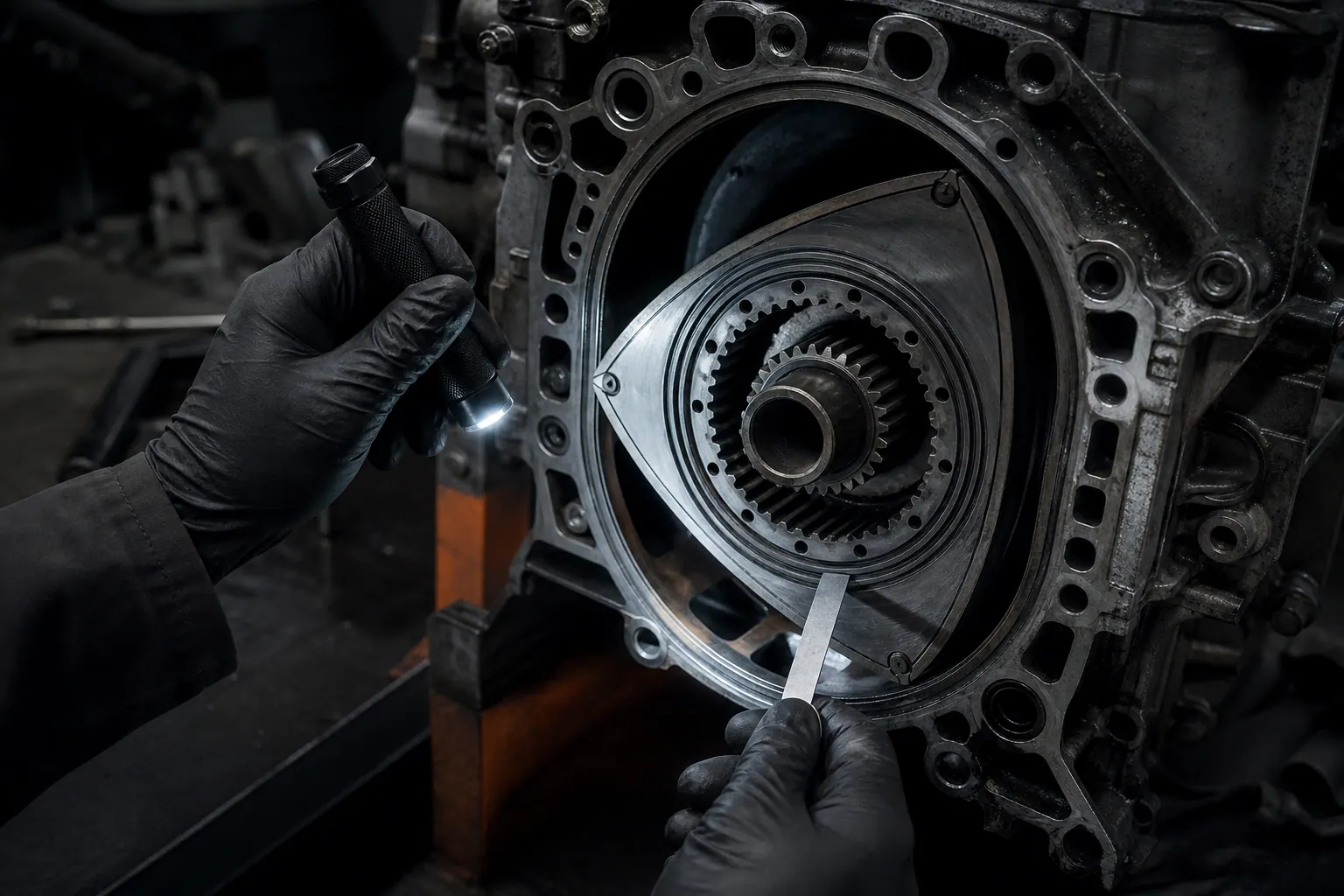 Rotary rotor and apex-seal inspection
