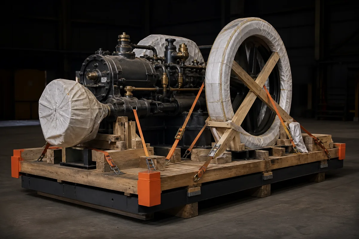Steam Engine for Sale — freight preparation