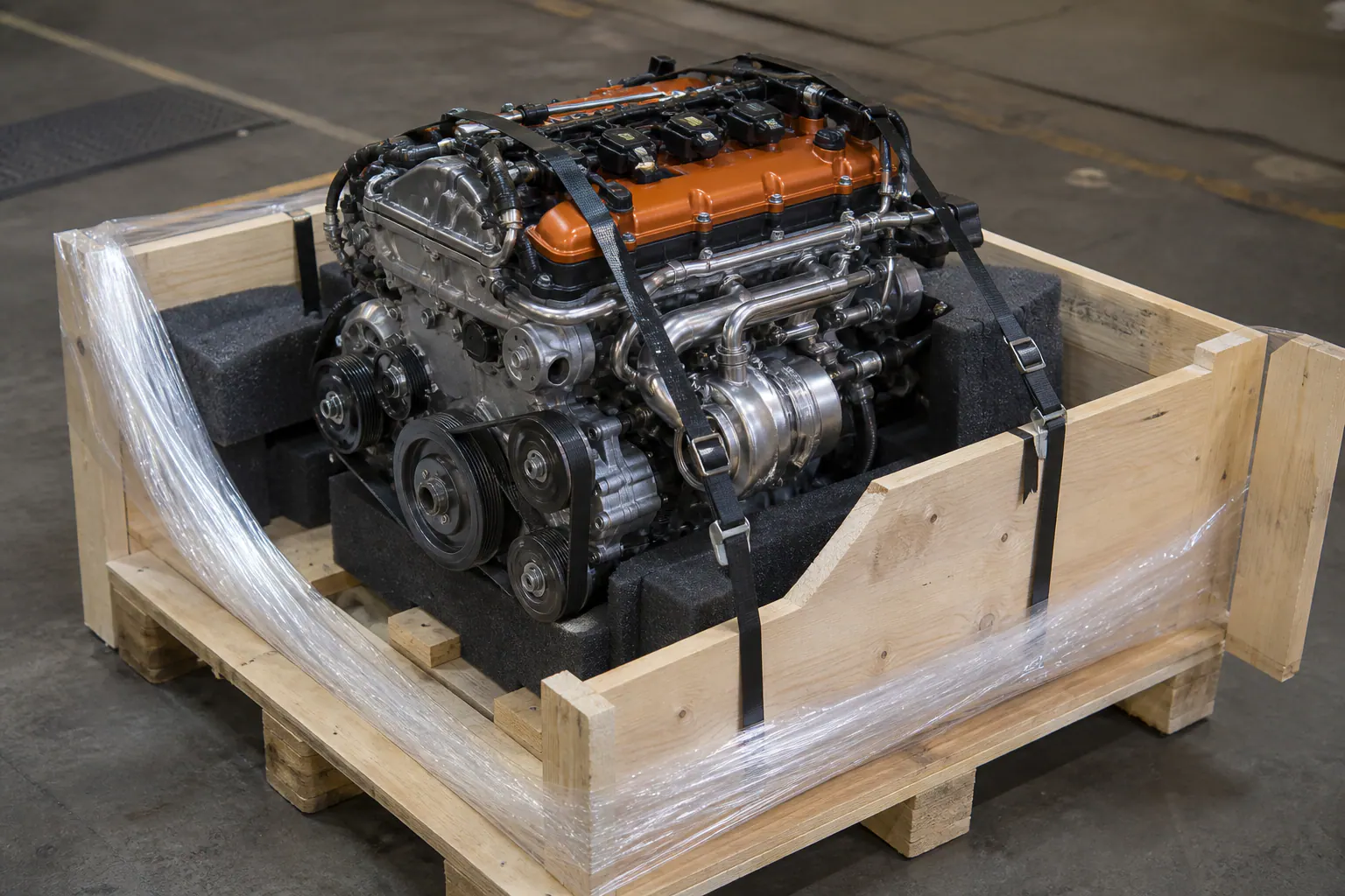 Representative used engine freight preparation